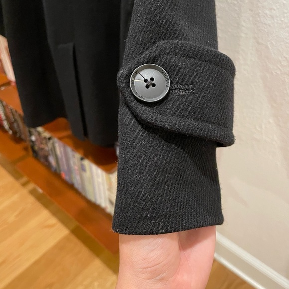 Michael Kors Wool Blend Modern Fit Coat - Size XXS Black - Picture 3 of 14